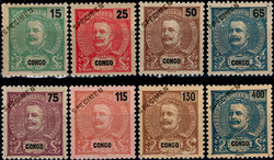 Congo * 1903 – D. Carlos I Mouchon. Novas cores e valores. MF 46/53 ...