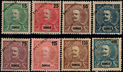 Congo * 1903 – D. Carlos I Mouchon. Novas cores e valores. MF 46/53 ...