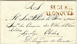 Alenquer * Segura. A sépia, LF ALQ-S1 em carta datada de Alenquer ...