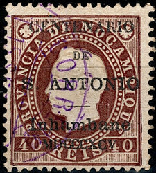 Inhambane * 1895 – D. Luís I, fita direita. Selos de Moçambique ...