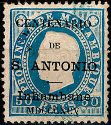 Inhambane * 1895 – D. Luís I, fita direita. Selos de Moçambique ...