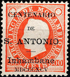 Inhambane * 1895 – D. Luís I, fita direita. Selos de Moçambique ...