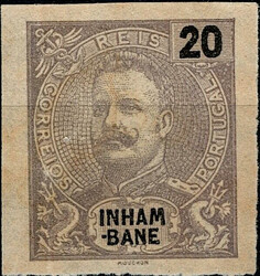 Inhambane * 1903 – D. Carlos I Mouchon. MF19, 20 réis, ...