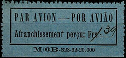 Companhia de Moçambique * 1932 – Sobretaxa do Correio Aéreo. ...