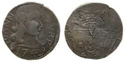 Portuguese India, D. João V, Rupia (600 réis) 1749 60A AG 77.27, ...