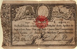 Portugal * 1895 – Royal Treasury policy of 10$000 réis, from 1798, ...