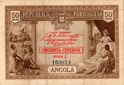 Angola * 1923 – Issue “RITA”. 50C, pick 63, JS A61, set V/5, n ...