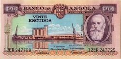 Angola * 1956 – Banco de Angola. 20$00, Silva Porto, pick #87. Mint