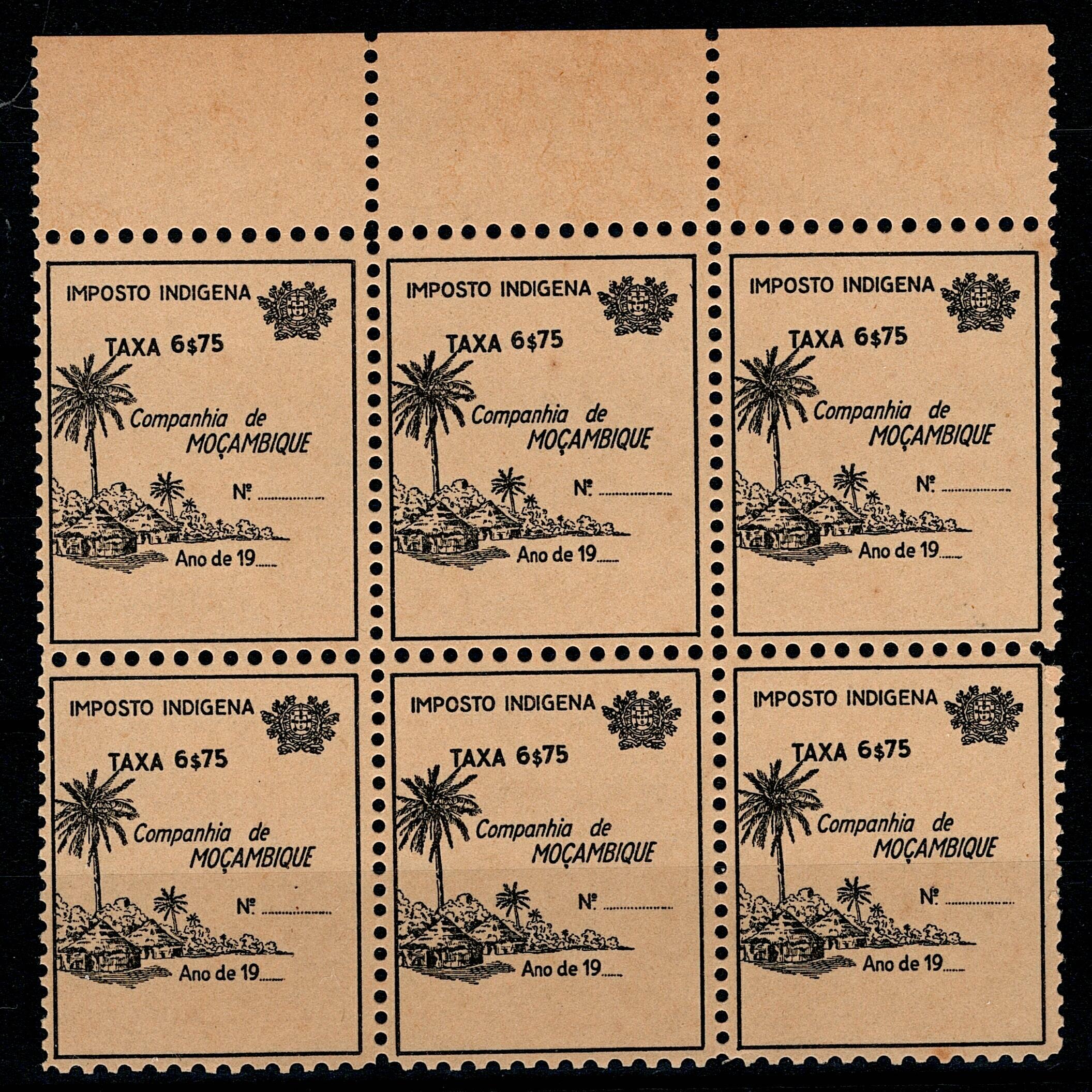 Companhia de Moçambique * 1940 – Imposto de Palhota. Aldeia Nativa ...