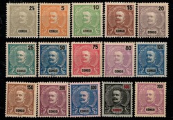 Congo * 1898/1901 – D. Carlos I Mouchon. MF 14/28. Série completa, ...