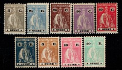 Guiné * 1925 – Ceres. Novas cores e valores. MF 192/200. Série ...