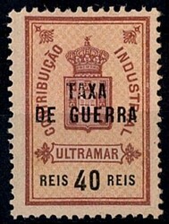 Guiné * 1919 – Imposto Postal. Estampilha fiscal, com sobrecarga ...