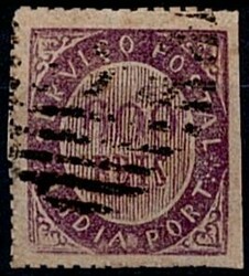 Índia * 1873 – Nativos. Tipo IA. MF19, 600 réis, violeta, papel ...