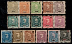 Timor * 1898/1901 – D. Carlos I Mouchon. MF 58/73. Série completa, ...