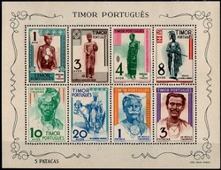 Timor * 1948 – Tipo Indígenas. MF BLC1. Bloco novo, com goma ...