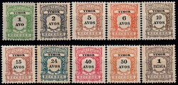 Timor * 1904 – Porteado. Emissão regular. MF POR 1/10. Série ...
