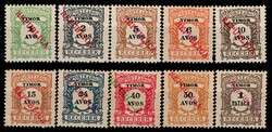 Timor * 1913 – Porteado. Emissão regular, com sobrecarga ...