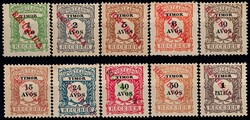 Timor * 1913 – Porteado * Emissão regular com sobrecarga ...