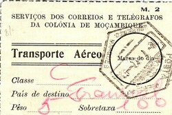Moçambique * Correio aéreo. 1937 – Sobretaxa do Correio Aéreo. ...