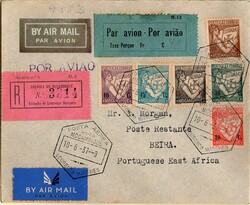 Moçambique * Correio aéreo * 1937 – Sobretaxa do Correio Aéreo. ...