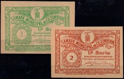 Cezimbra, Câmara Municipal. MA693/694, 1c, verde + 2c, castanho de ...
