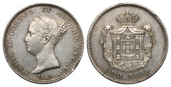 Prata – 500 réis (5 Tostões). D. Maria II, 1839. MBC+. Peso 14 ...