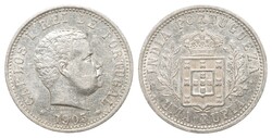 Prata – Índia Portuguesa. Rupia. D. Carlos I, 1903, Lisboa. Quase ...