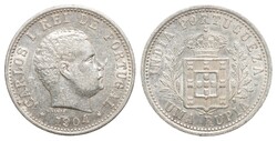Prata – Índia Portuguesa. Rupia. D. Carlos I, 1904, Lisboa. Quase ...