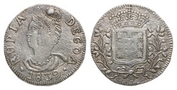 Prata – Índia Portuguesa. Rupia (600 réis). D. Maria II, 1839, ...