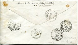 Brasil * 1867 – D. Pedro II de perfil. Envelopes. HG2, 200 réis, ...