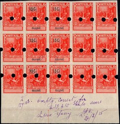 Guiné * 1925 – Imposto Postal. Monumento ao Marquês de Pombal. MF ...