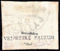 23 F, Vejprty forgery, 300 h greenish-grey, imperforated, VEJPRTY 1 ...