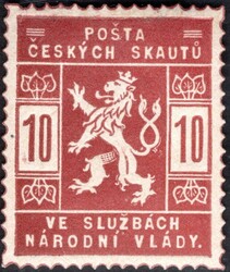 SK 1 ZT, Scouts, 10 h brown-red, exp. Vrba