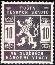 SK 1 ZT, Scouts, 10 h purple, exp. Stupka