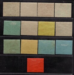 St. Kitts Nevis, SG 24-36, George V, 1/2 d-1 £, complete set