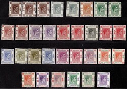 Hong Kong, SG. 140-62, George VI., 1c-10$, some with shades (total 32 ...