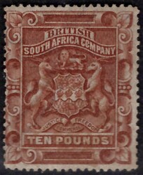 Rhodesia, British South Africa Company, SG 13, Coat of arms 10 L ...