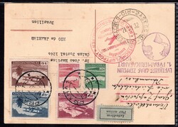 Czech Republic, 1932, zeppelin, 1st SA, card to Brasilia, paid with ...
