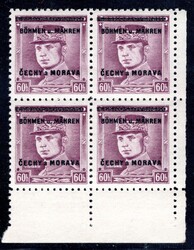 8 PD, Štefánik, 4 block, purple 60 h, tested by Gilbert