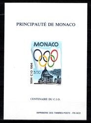 Monaco - Mi. 2180 B, Block, Olympics, imperforated sheet