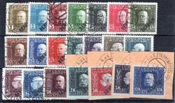 Serbia, Mi. 22 - 42, field post, cancelled series