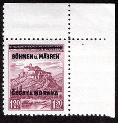 11, PH, wide edge, purple 1.20 CZK, with a dot