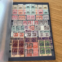 Postage stamps, nice set, includes basic set, black prints, counters, ...