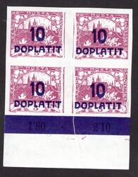 DL 15, 10/ 3 h Hradčany, regional block of 4 with counters, folder ...