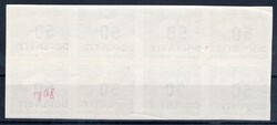 DL 19; block of eight, value 50/ 75 h, grey-green, overprint in blue, ...