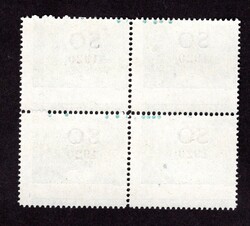 SO 3 B, 5 h blue-green, line number 13 3/4, 4 block with strongly ...