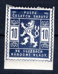 SK 1 ZT, 10 h blue on a piece of paper, signed Franěk, rare and ...