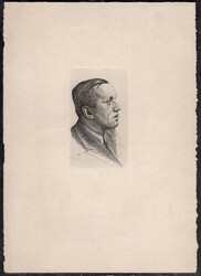 Švengsbír, engraving on white paper with signature