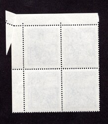 108, 60 h Wagner, corner block of 4 with perforated insert