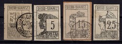 Diego Suarez - Yv 6 - 9, postage series